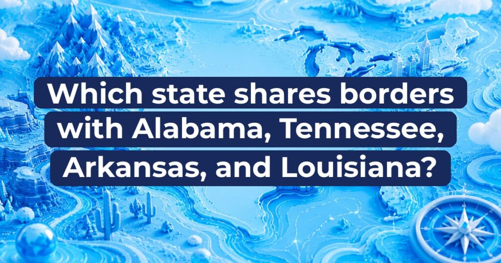 Which state shares borders with Alabama