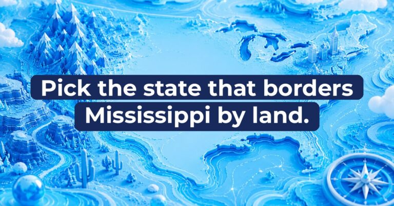 Pick the state that borders Mississippi by land.